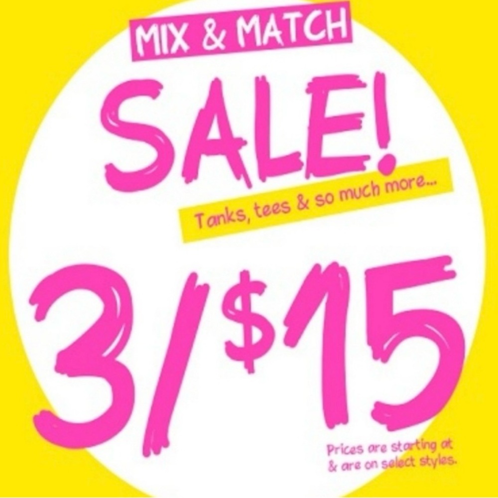 ✨SALE 3 ITEMS FOR $15!!!✨